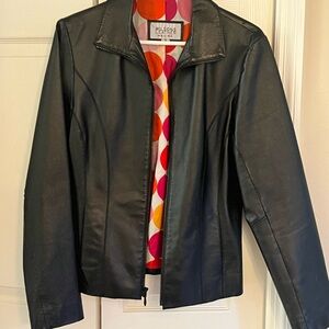 Wilsons Leather Black Fitted Leather Jacket